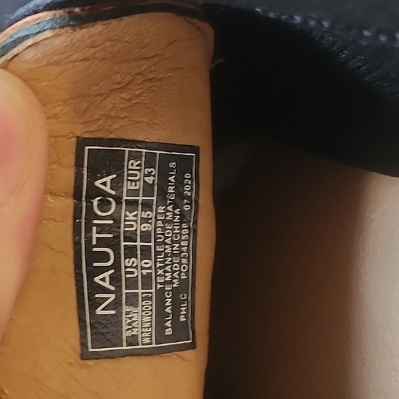 Nautica Black Brown Wrenwood Meer Knit Oxford Shoe Size 10 - Picture 8 of 10